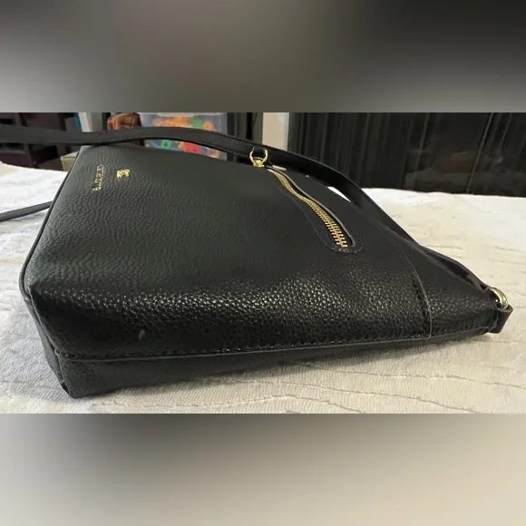 Liz Claiborne Crossbody Handbag Black Faux Pebble Leather
Shoulder Bag - EUC - Picture 16 of 16